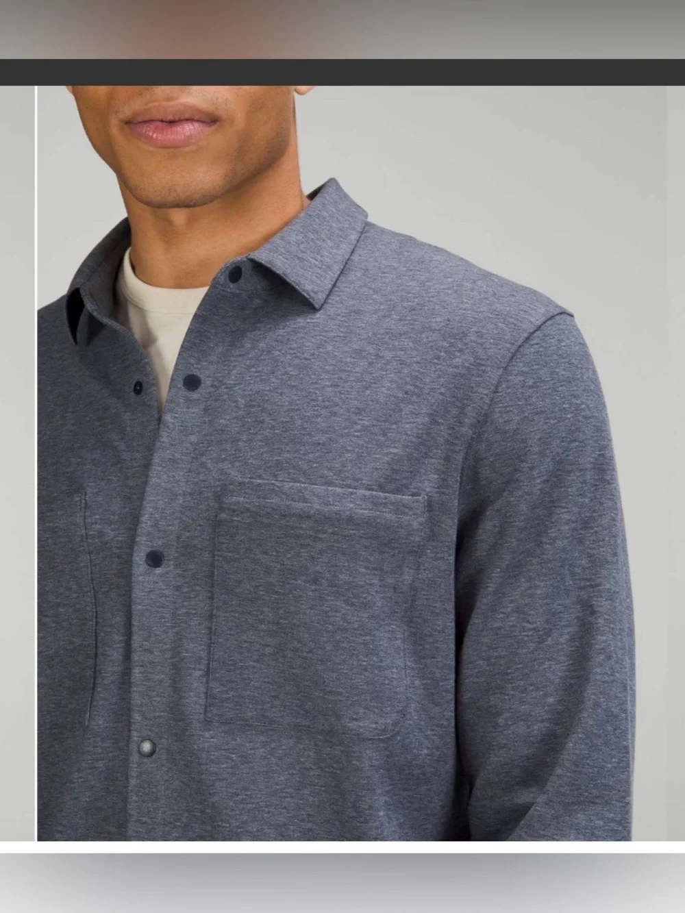 Lululemon Soft Knit Overshirt Heather Navy , XL